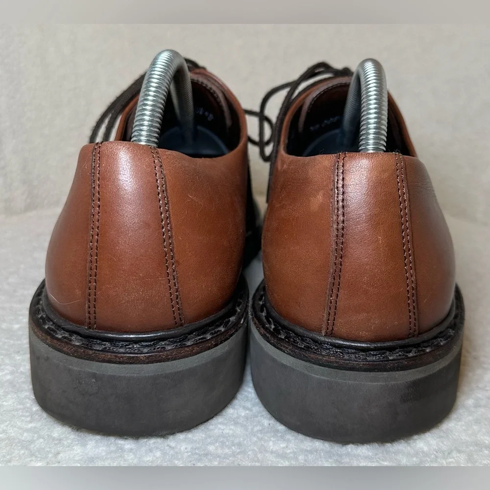 Mephisto men’s brown cognac leather oxfords shoes work office casual lace‎ up 9